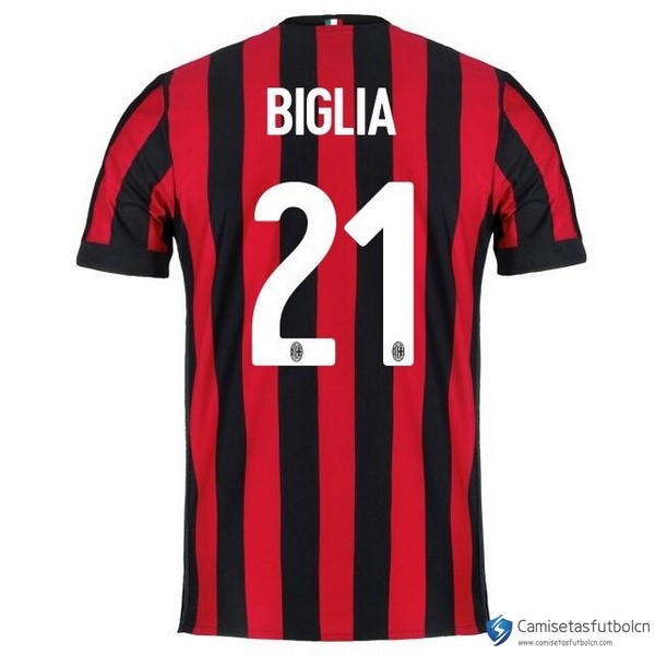 Camiseta Milan Primera equipo Biglia 2017-18